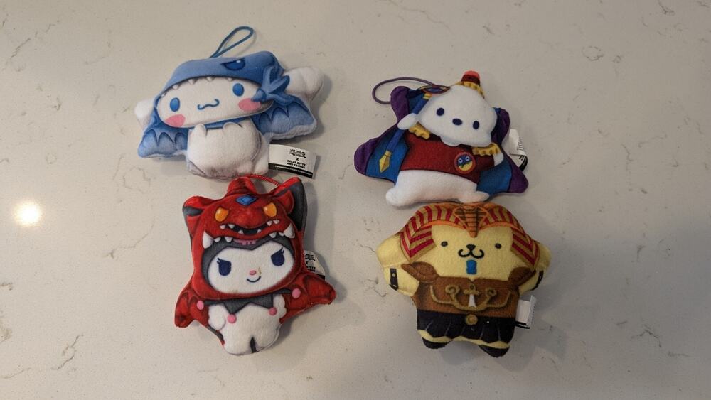 2024 McDonald's Yu-Gi-Oh X Hello Kitty Toys Lot Of 4 Happy Meal Plush